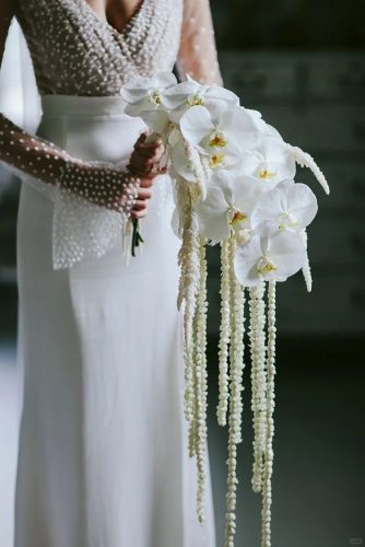 Beautiful Wedding Bouquet Ideas for Malaysian Brides - Phalaenopsis Orchid Cascade